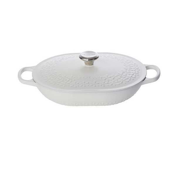 Le Creuset Fleur Oblong 31 cm, 3,4 Liter