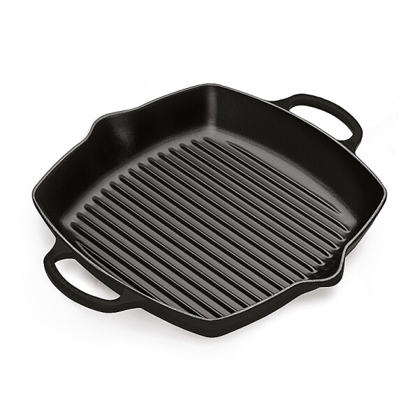 Le Creuset Quadratische Grillpfanne mit 2 Griffen Signature 30 cm Schwarz