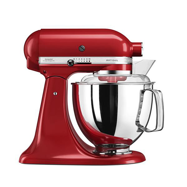 KitchenAid Artisan 5KSM175PSEER K&uuml;chenmaschine 4,8L in Empire Rot mit Zubeh&ouml;r - Produktabbildung zur genauen Darstellung des Artikels.