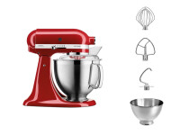 KitchenAid 5KSM185PSEER K&uuml;chenmaschine 4,8L in Empire Rot &ndash; Zubeh&ouml;r inklusive