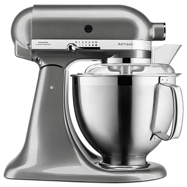 KitchenAid 5KSM185PSEMS K&uuml;chenmaschine 4,8L in Medaillon Silber &ndash; Jetzt kaufen - Produktabbildung zur genauen Darstellung des Artikels.