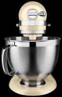 KitchenAid 5KSM185PSEAC K&uuml;chenmaschine 4,8L in Cr&egrave;me &ndash; Mit Zubeh&ouml;r &amp; Profiqualit&auml;t