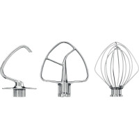 KitchenAid 5KSM5TH3PSS Edelstahlrührer - 3er Set...