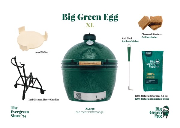 Big Green Egg XLarge EGG Starter Paket (6-teilig) Kamado Holzkohlegrill