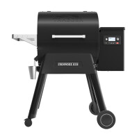 Traeger IRONWOOD 650 - SCHWARZ Pellet Grill   incl. Abdeckhaube und  klappbarer Frontablage im SET