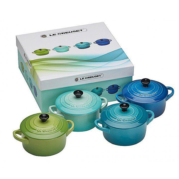 Le Creuset Mini-Cocotte Meeresbrise 4er-Set