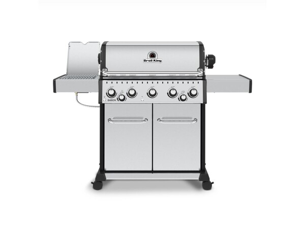 Broil King Baron S590 IR Edelstahl Gasgrill incl. Rotisserie-Set und Infrarot-Seitenbrenner