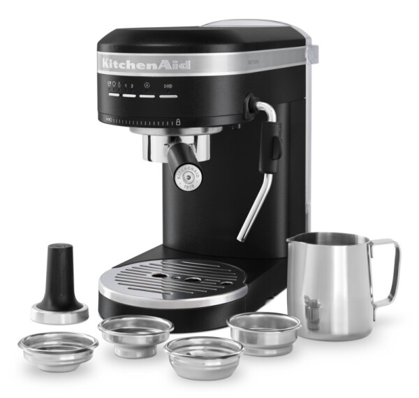 Kitchenaid 5KES6503EBK Halbautomatische Espressomaschine Artisan Farbe Gusseisen Schwarz