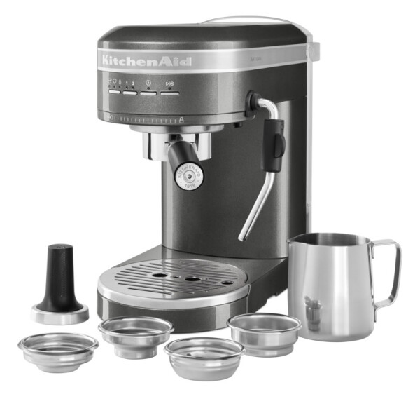 Kitchenaid 5KES6503EMS Halbautomatische Espressomaschine Artisan Farbe Medaillon Silber