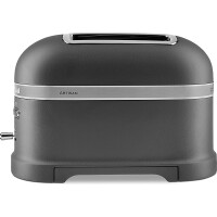 KitchenAid 5KMT2204EGR Toaster 2-Scheiben ARTISAN Farbe Anthrazit incl. Sandwichzange - Der Toaster in einer spezifischen Farbe, abgebildet auf einer modernen K&uuml;chenarbeitsplatte.