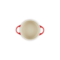 Le Creuset Mini Cocotte Kirschrot mit Herzknopf