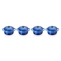 Le Creuset 4er Set Mini-Cocotte Azure