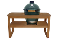 Big Green Egg Tisch aus Eukalyptusholz XL - exclusive Rollen