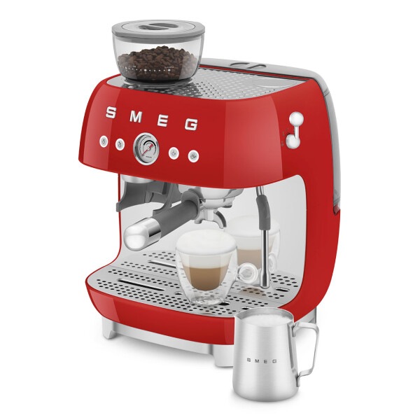 SMEG EGF03RDEU Kompakte Siebträgermaschine mit integrierter 769,95 € Kaffeemüh