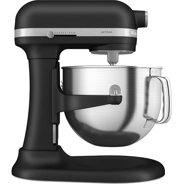 KitchenAid 5KSM70SHXEBK K&uuml;chenmaschine 6,6 L ARTISAN mit Sch&uuml;sselheber Farbe Gusseisen Schwarz - Produktabbildung zur genauen Darstellung des Artikels.