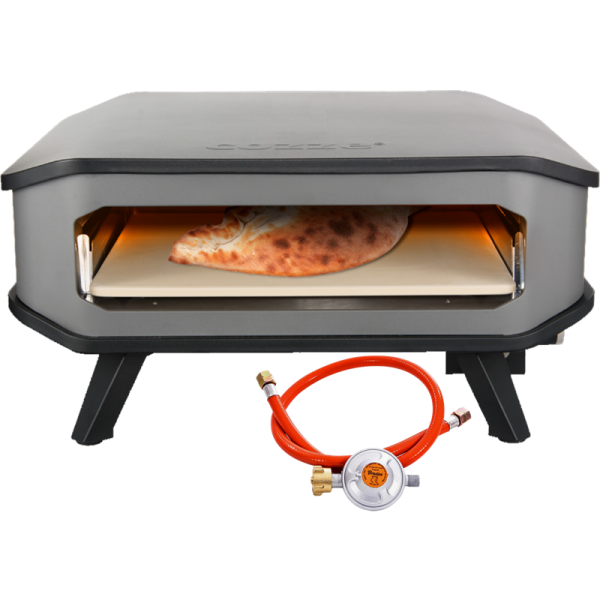 COZZE 17&quot; Pizza-Gas-Ofen Profi bis 450 Grad ,mit 42x42 cm Pizzastein