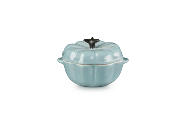 Le Creuset K&uuml;rbis-F&ouml;rmchen mit Deckel Sea Salt