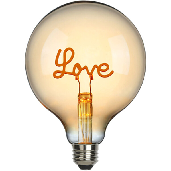 Sompex-Lighting LM LED FILAMENT 12,5CM LOVE AMBER E27 2000K 1,5W 60LM