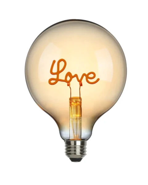 Sompex-Lighting LM LED FILAMENT 12,5CM LOVE AMBER E27 2000K 1,5W 60LM