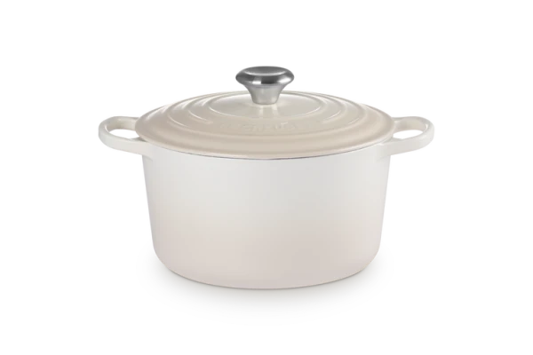 Le Creuset Hoher Br&auml;ter Signature rund 24 cm Meringue