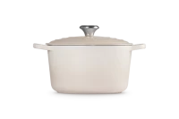 Le Creuset Hoher Br&auml;ter Signature rund 24 cm Meringue