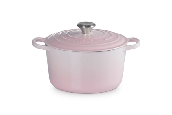 Le Creuset Hoher Br&auml;ter Signature rund 24 cm Shell Pink