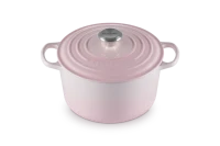 Le Creuset Hoher Bräter Signature rund 24 cm Shell Pink