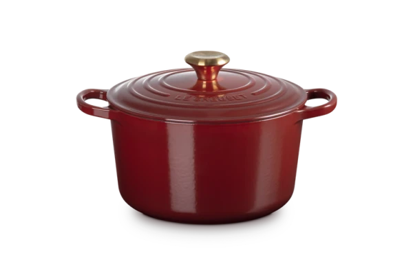 Le Creuset Hoher Br&auml;ter Signature rund 24 cm Garnet