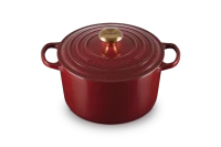 Le Creuset Hoher Bräter Signature rund 24 cm Garnet