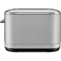 KitchenAid 5KMT4109ESX 4-Scheiben Toaster Farbe: Edelstahl - Der Toaster in einer spezifischen Farbe, abgebildet auf einer modernen K&uuml;chenarbeitsplatte.