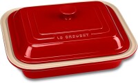 Le Creuset Lasagneform mit Deckel Farbe: Kirschrot