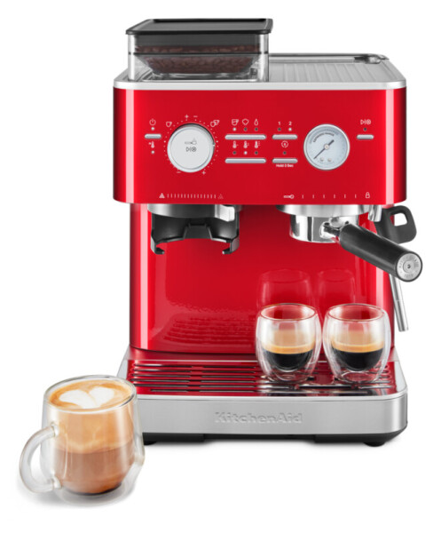 Kitchenaid 5KES6551ECA Halbautomatische Espressomaschine mit M&uuml;hle ARTISAN Farbe: Liebesapfelrot