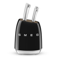 SMEG KBSF02BL Messerblock Farbe: Schwarz