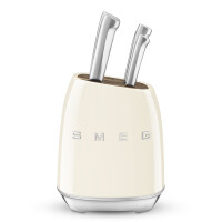 SMEG KBSF02CR Messerblock Farbe: Creme