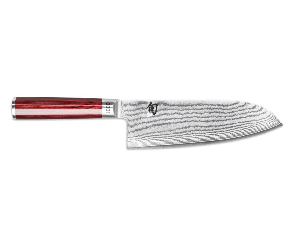 Kai Messer Gro&szlig;es Santoku 7.5&quot; (18,5 cm) DM-0717RD Shun Classic Red