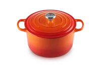 Le Creuset Hoher Bräter Signature rund 26 cm Ofenrot