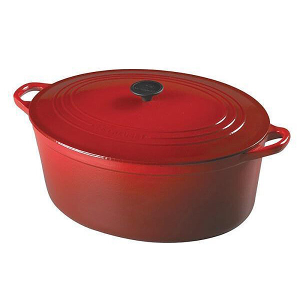 Le Creuset Br&auml;ter oval 40cm Kirschrot