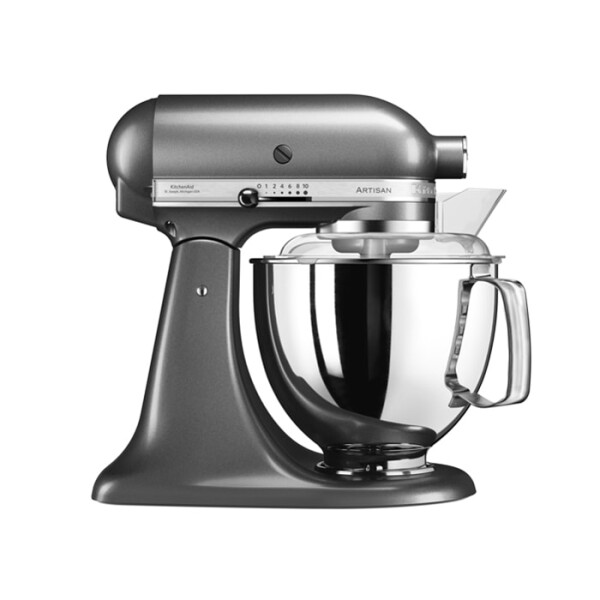 KitchenAid Artisan 5KSM175PSEMS K&uuml;chenmaschine 4,8L in Medaillon silber mit Zubeh&ouml;r - Produktabbildung zur genauen Darstellung des Artikels.