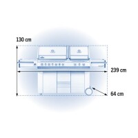 Napoleon Prestige Pro 825 Gasgrill PRO825RSBIPSS-3-DE mit Infrarot SIZZLE ZONE und Zubeh&ouml;r